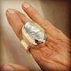 Bronze Ring with Quartz Stone - 1 of a kind