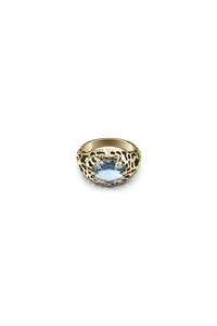 DELICATE DISTORTION SIGNET RING - GOLD PLATED