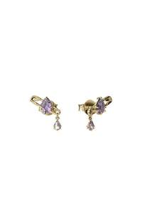 PURITY PIN STUD EARRINGS - GOLD PLATED