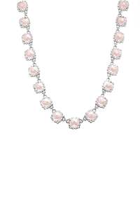 Rose Quartz: LOVE CLAW ETERNITY NECKLACE - ROSE QUARTZ