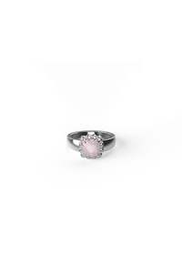 Rose Quartz: BABY CLAW RING ROSE QUARTZ