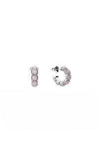 Rose Quartz: HALO CLUSTER EARRINGS ROSE QUARTZ