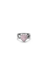 Rose Quartz: LOVE CLAW RING ROSE QUARTZ