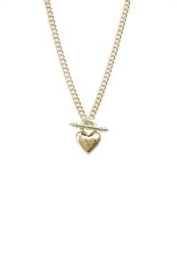 LOVE LOCKET FOB NECKLACE GOLD PLATED