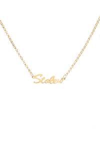 Gold Plated Rings 1: STOLEN SCRIPT NECKLACE - GOLD PLATED