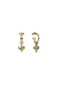 CELESTIAL HEART ANCHOR SLEEPERS - GOLD PLATED