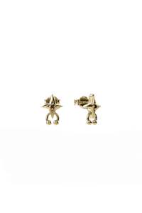 Gold Plated Earrings: COSMIC PUNK STUDS - GOLD PLATED