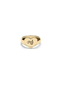 Warm Welcome: WARM WELCOME HEART RING GOLD PLATED