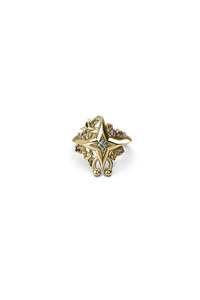 Gold Plated Rings: COSMIC PUNK CLUSTER RING - GOLD PLATED