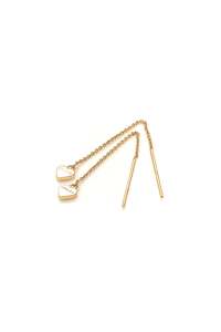 Threads: FALLING STOLEN HEART EARRING - GOLD PLATED