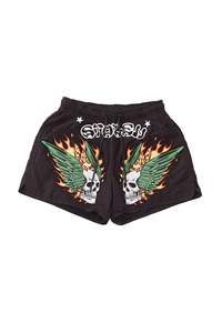 FLAMING SKULL SHORT