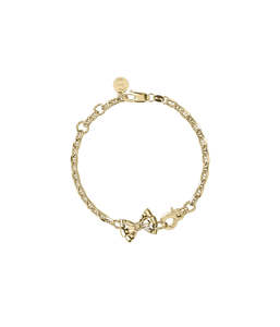 PIERCED BOW BRACELET - GOLD PLATED