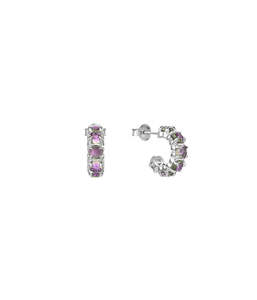 HALO CLUSTER EARRINGS MYSTIC QUARTZ