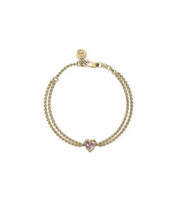 Bracelets: LOVE CLAW BRACELET MYSTIC QUARTZ - GOLD PLATED