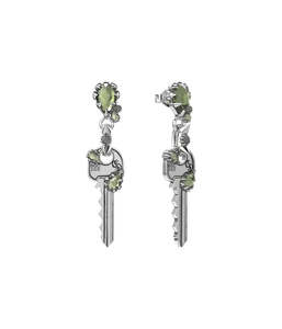 Earrings Collection All: CRYSTALLISED KEY EARRINGS