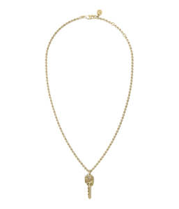 CRYSTALLISED KEY NECKLACE - GOLD PLATED