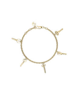 MINI KEY CHARM BRACELET - GOLD PLATED