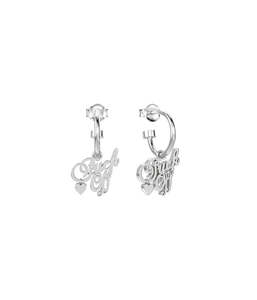 F*CK OFF SCRIPT ANCHOR EARRINGS