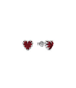 LOVE CLAW EARRINGS GARNET