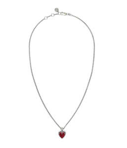 LOVE CLAW NECKLACE GARNET