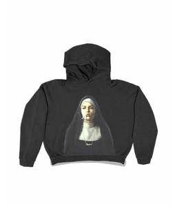 GOD IS A WOMAN HOOD - AGED CHARCOAL
