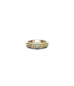 HALO CLUSTER RING BELLO OPAL - GOLD VERMEIL