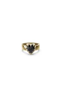 ORIGINAL SETTING - LOVE CLAW RING ONYX - 18K GOLD VERMEIL
