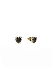 ORIGINAL SETTING- LOVE CLAW EARRINGS ONYX - 18K GOLD PLATED