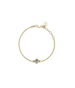 PRECIOUS PUNK DROPLET BRACELET - SKY  BLUE TOPAZ - 18K GOLD PLATED