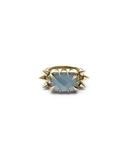 PRECIOUS PUNK COCKTAIL RING - LAB-GROWN TOPAZ - 18K GOLD VERMEIL