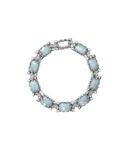 PRECIOUS PUNK TENNIS BRACELET - LAB-GROWN SKY BLUE TOPAZ