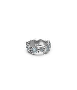 PRECIOUS PUNK CLUSTER RING - SKY BLUE TOPAZ