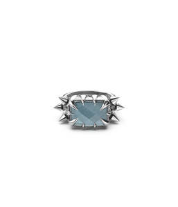 Rings: PRECIOUS PUNK COCKTAIL RING -  LAB-GROWN BLUE TOPAZ