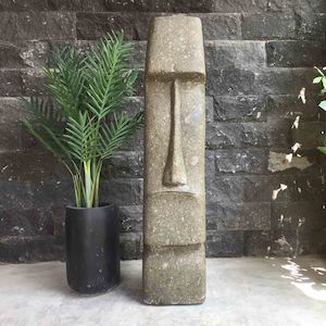Sculptures & Statues: Easter Island Statue | Hand Carved Stone 150cm | StoneBase (1855)
