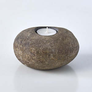 Candle Holder: Raw Stone Single Tealight Candle Holder