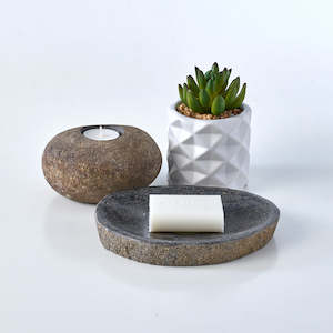 Luxury 2 Piece Raw Stone Bathroom Set