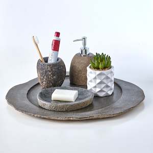 Luxury 4 Piece Raw Stone Bathroom Set (A)