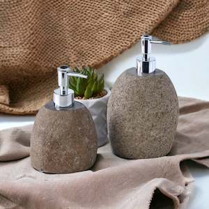 Bathroom Sets: Luxury Raw Stone Soap Lotion Soap Lotion Dispenser 100mL + 180mL Set