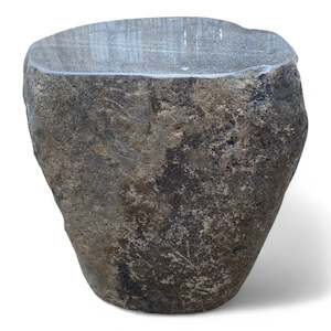 Luxury Stone Side Table Half Polished  45.5cm x 36.5cm x 44.5cm Height (2823)