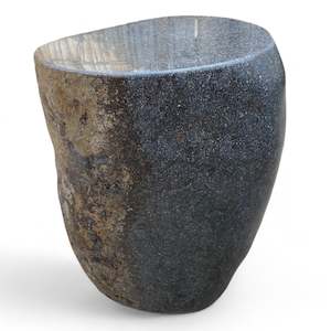 Luxury Stone Side Table Half Polished 38cm x 33cm x 45.5cm Height (2822)