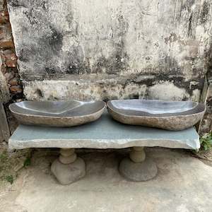 Twin Series Stone Basins 860mm x 350mm x 150mm/130mm (2397 A + B )