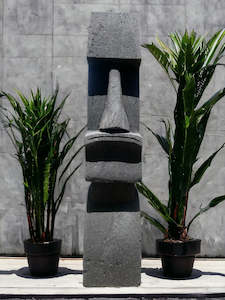 Easter Island Statue Hand Carved Lava Stone 80cm (2498)