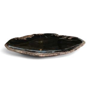 Luxury Petrified Wood Stone Platter Tray Rare Product 8cm x 8cm x 2.5cm (2452)