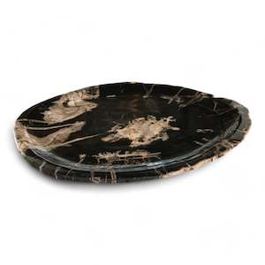 Luxury Petrified Wood Stone Platter Tray Rare Product 43cm x 39cm x 3cm (2450)