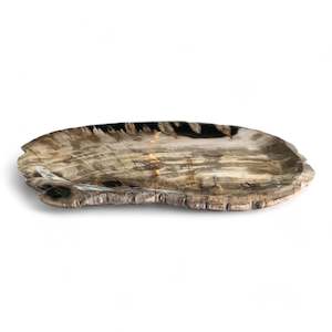 Luxury Petrified Wood Stone Platter Tray Rare Product 39cm x 33cm x 2.5cm (2449)
