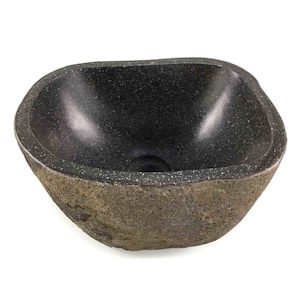 Natural Matte Finish Stone Bathroom Basin 29.5cm x 23.5cm x 14.5cm (2180)
