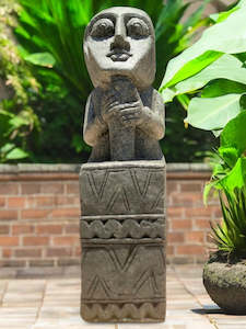 Sumba Statue Primitive Hand Carved Stone Sculpture 62cm Height (2978)