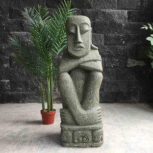 Garden Statue: Hand Carved Stone Primitive Statue 1000mm (1845)