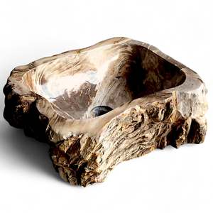 Luxury Petrified Wood Stone Basin 480mm x 370mm x 140mm (1929)