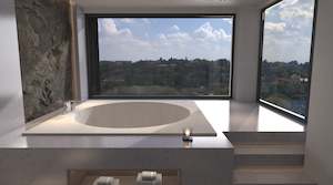 Round Bath: Azzio Outdoor Round Bath - 1700 - TC6046A